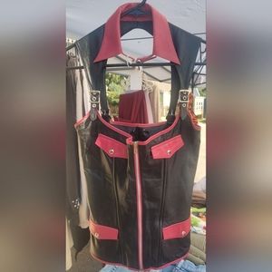 Elegant Moments Leather corset. Womens size 34. Or MD. Pink and black